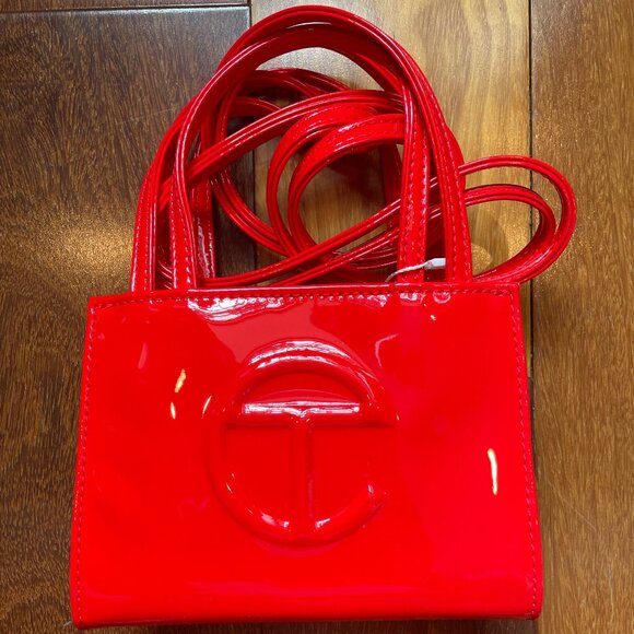 Telfar Handbags - NEVER USED Red Patent Leather Telfar